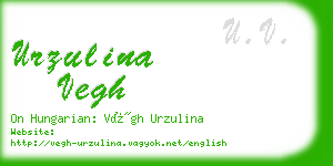 urzulina vegh business card